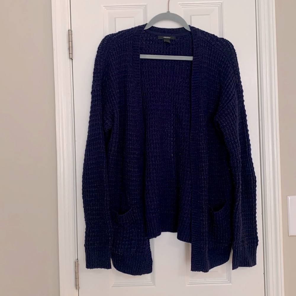 Forever 21 sweater cardigan - navy